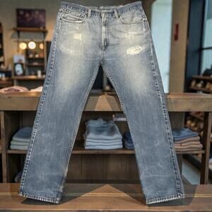 Levi’s Vintage Levi's 505 Men's Blue Straight Jeans Size 36x32 Mid Rise Denim